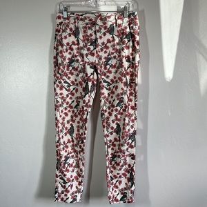 Desigual Wyoming Pant Size 38 Birds in Cherry Tree